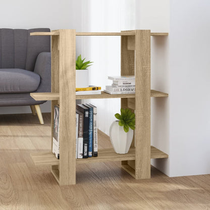 vidaXL Bücherregal/Raumteiler Sonoma-Eiche 80x30x87 cm