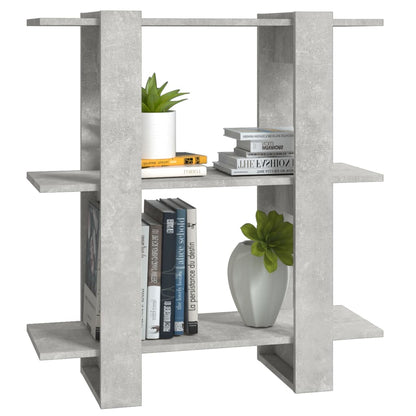 vidaXL Bücherregal/Raumteiler Betongrau 80x30x87 cm