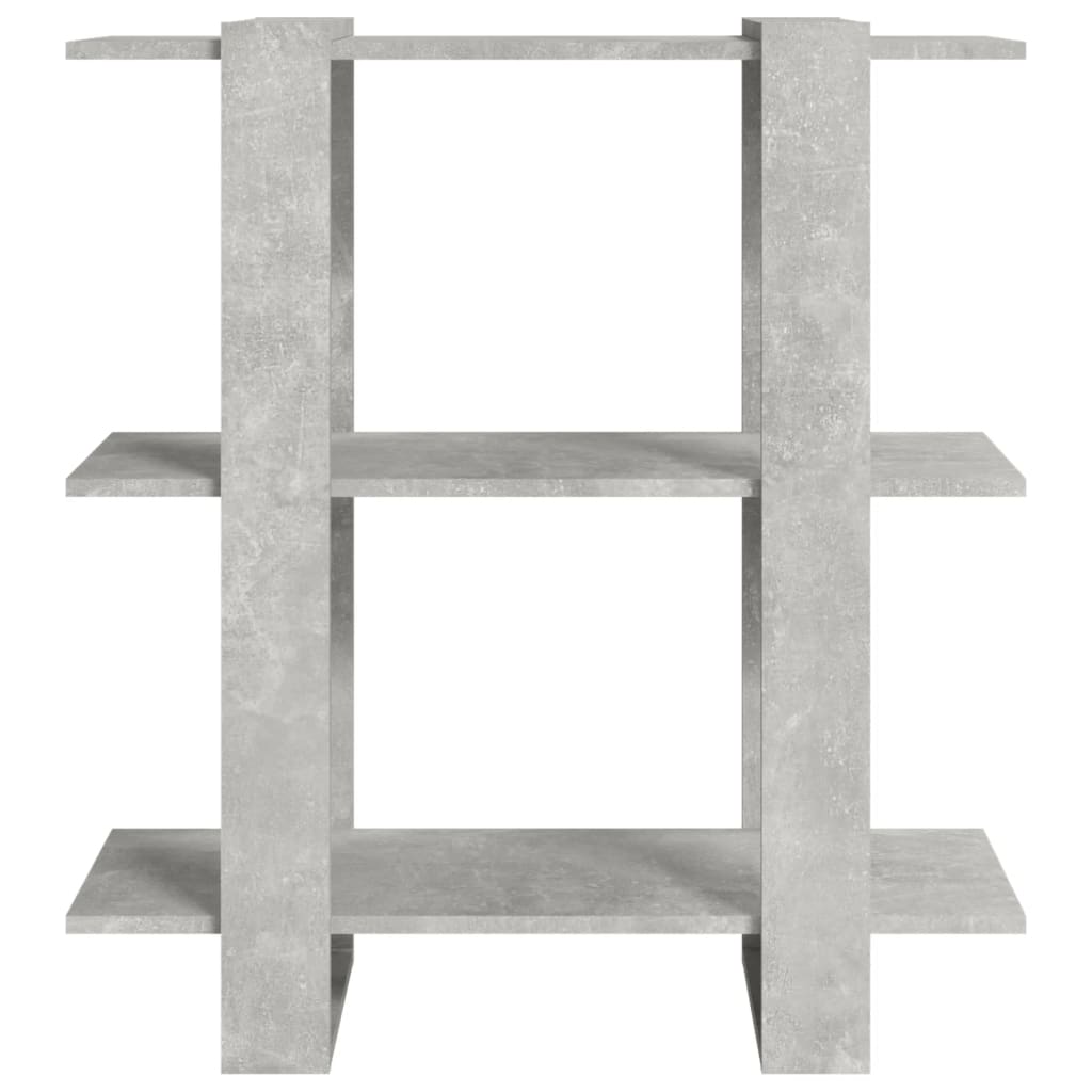 vidaXL Bücherregal/Raumteiler Betongrau 80x30x87 cm