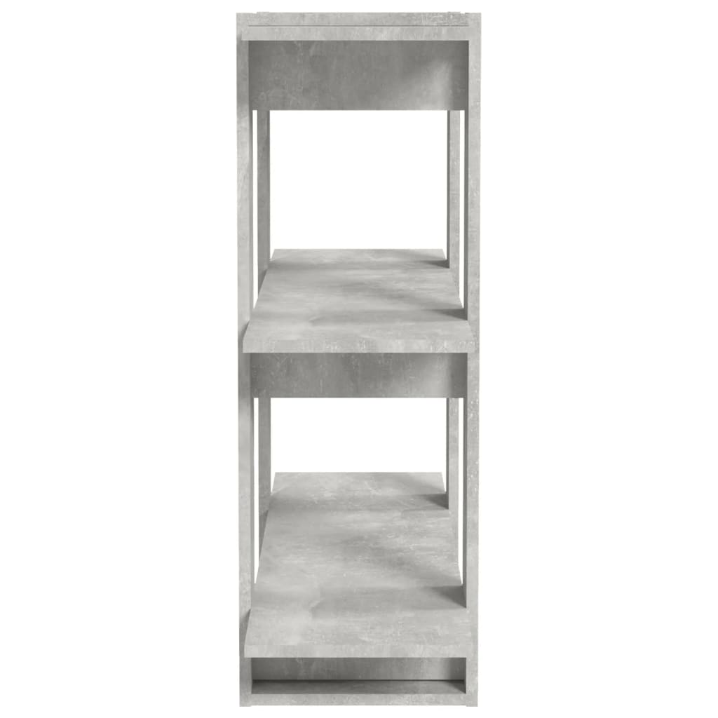 vidaXL Bücherregal/Raumteiler Betongrau 80x30x87 cm