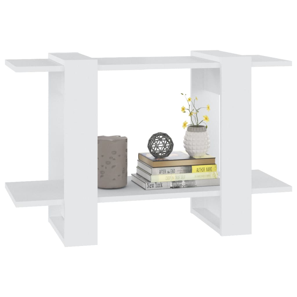 vidaXL Bücherregal/Raumteiler Weiß 80x30x51 cm