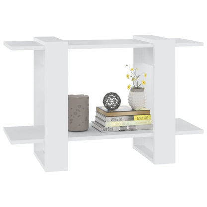 vidaXL Bücherregal/Raumteiler Weiß 80x30x51 cm