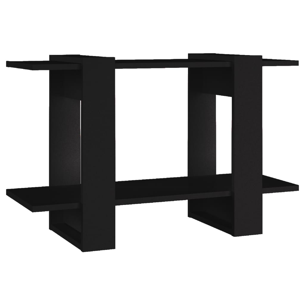 vidaXL Bücherregal/Raumteiler Schwarz 80x30x51 cm