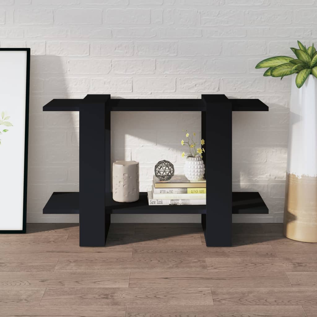 vidaXL Bücherregal/Raumteiler Schwarz 80x30x51 cm