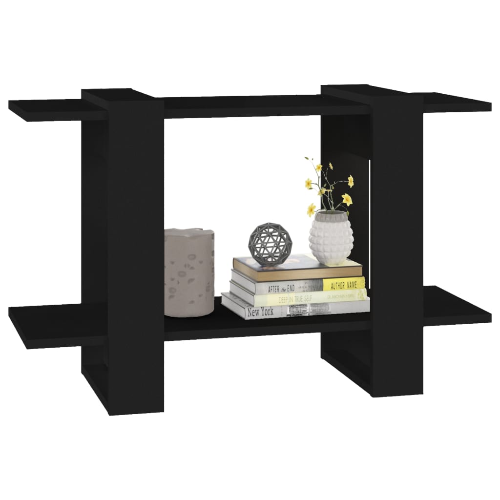 vidaXL Bücherregal/Raumteiler Schwarz 80x30x51 cm