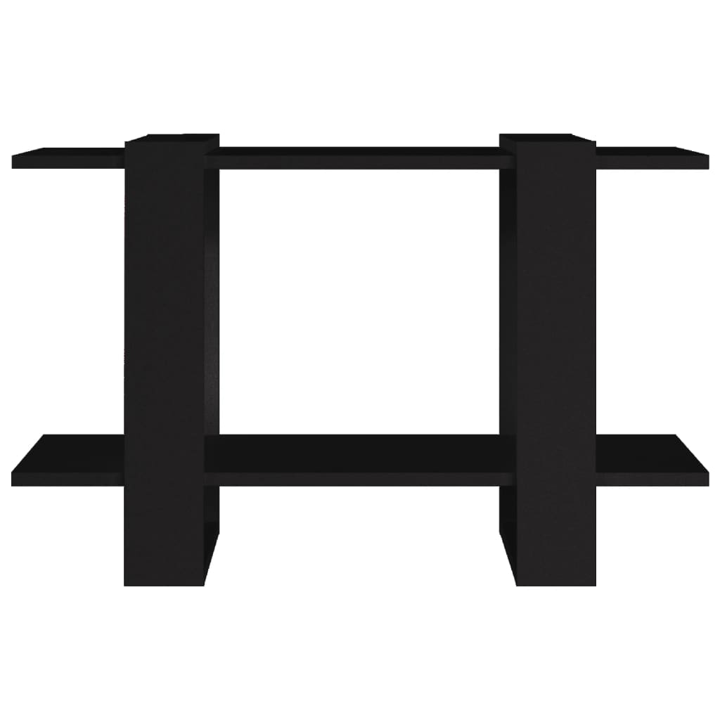 vidaXL Bücherregal/Raumteiler Schwarz 80x30x51 cm