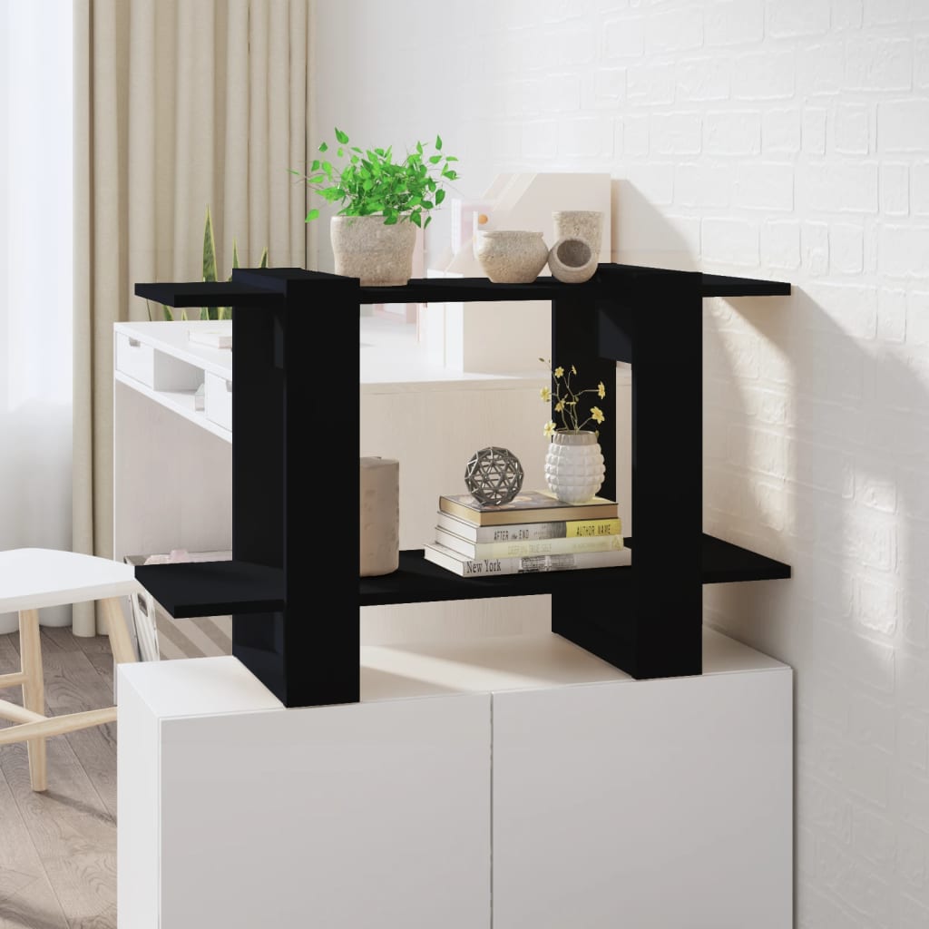 vidaXL Bücherregal/Raumteiler Schwarz 80x30x51 cm
