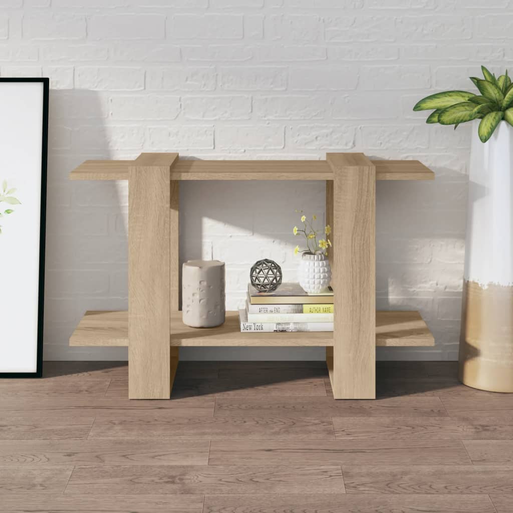 vidaXL Bücherregal/Raumteiler Sonoma-Eiche 80x30x51 cm