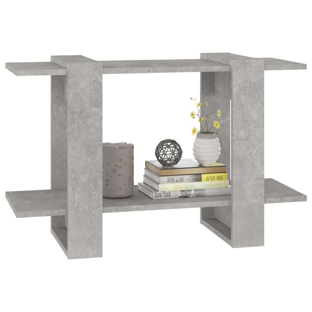 vidaXL Bücherregal/Raumteiler Betongrau 80x30x51 cm