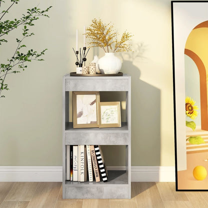 vidaXL Bücherregal/Raumteiler Betongrau 40x30x72 cm