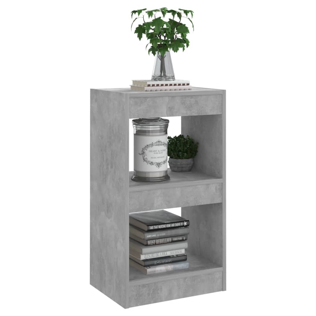 vidaXL Bücherregal/Raumteiler Betongrau 40x30x72 cm