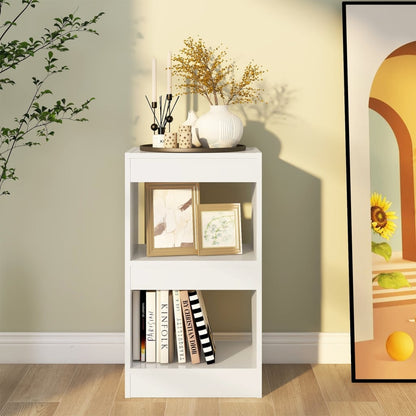 vidaXL Bücherregal/Raumteiler Hochglanz-Weiß 40x30x72 cm