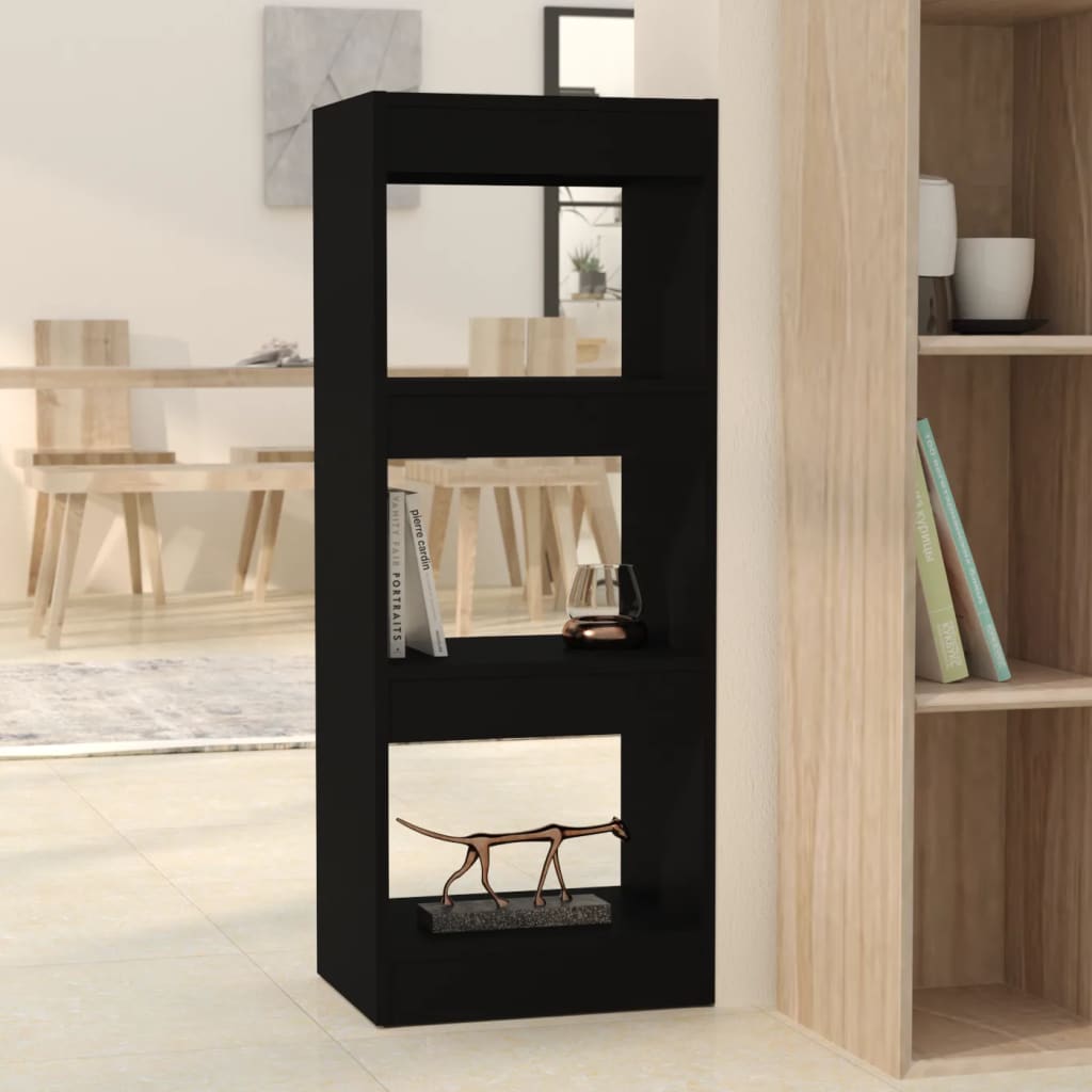 vidaXL Étagère/Séparateur de pièce noir 40x30x103 cm Bois d'ingénierie