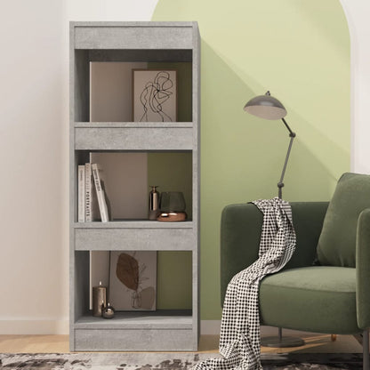 vidaXL Bibliothèque/Meuble de séparation gris béton 40x30x103 cm Bois d'ingénierie