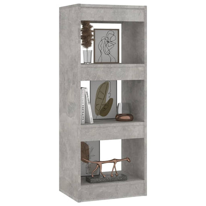 vidaXL Bibliothèque/Meuble de séparation gris béton 40x30x103 cm Bois d'ingénierie