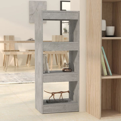vidaXL Bibliothèque/Meuble de séparation gris béton 40x30x103 cm Bois d'ingénierie