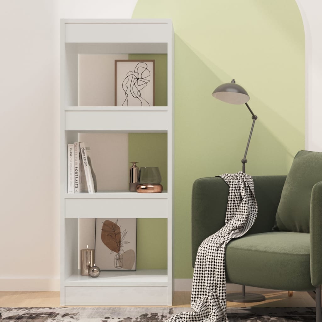 vidaXL Étagère/Séparateur de pièce blanc brillant 40x30x103 cm Bois d'ingénierie