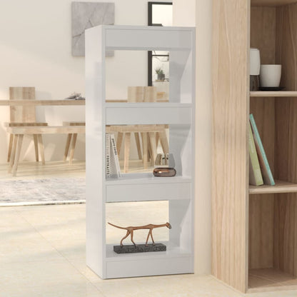 vidaXL Étagère/Séparateur de pièce blanc brillant 40x30x103 cm Bois d'ingénierie