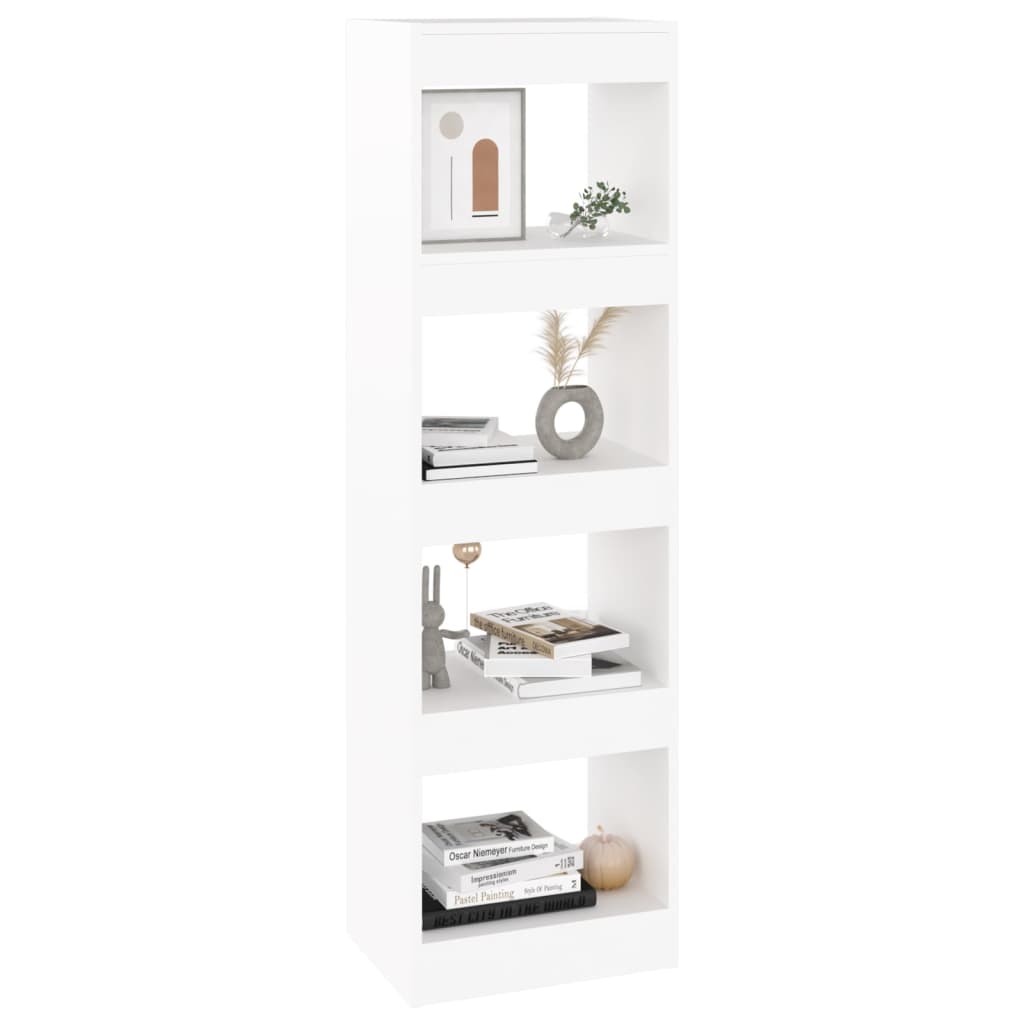 vidaXL Bücherregal/Raumteiler Weiß 40x30x135 cm