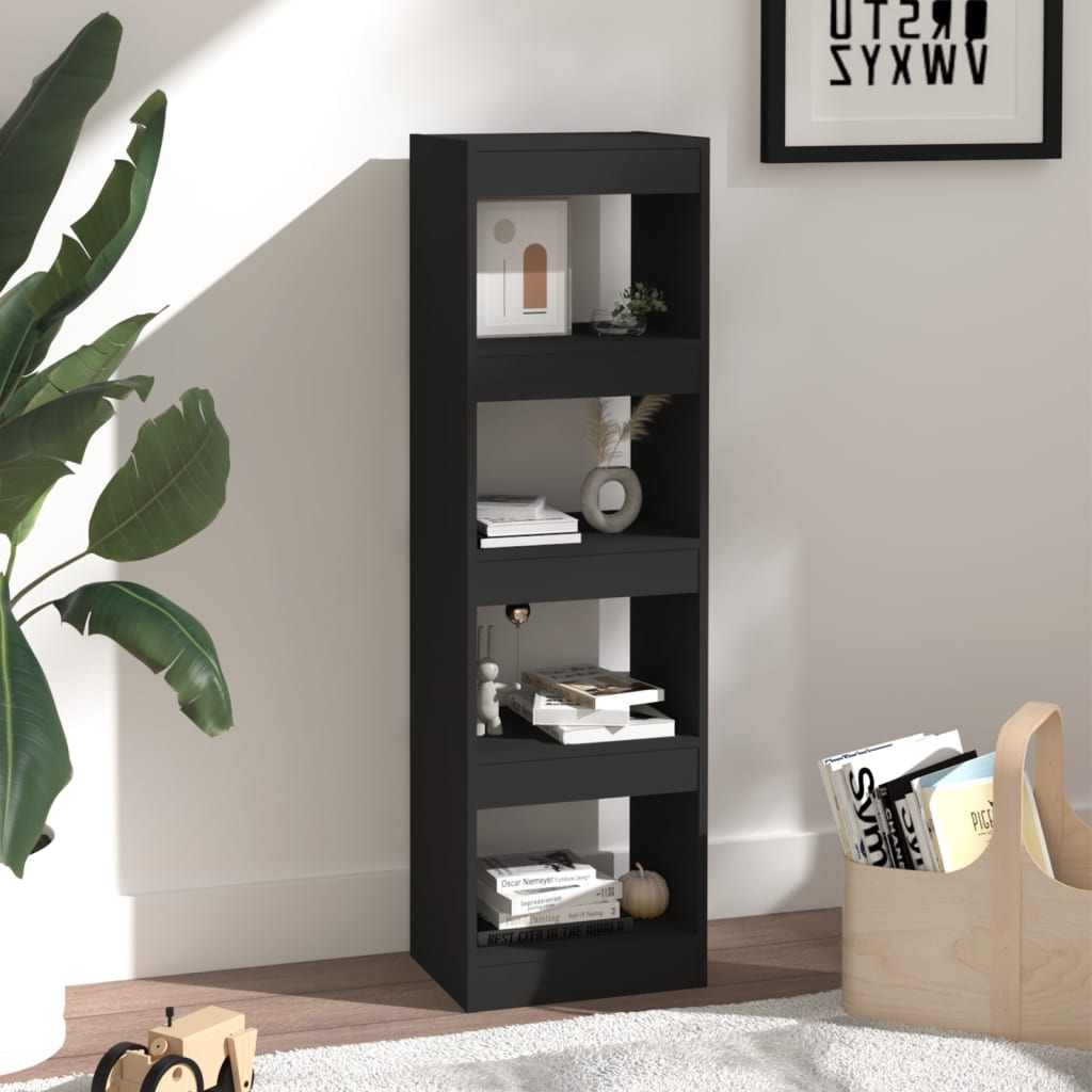 vidaXL Bücherregal/Raumteiler Schwarz 40x30x135 cm