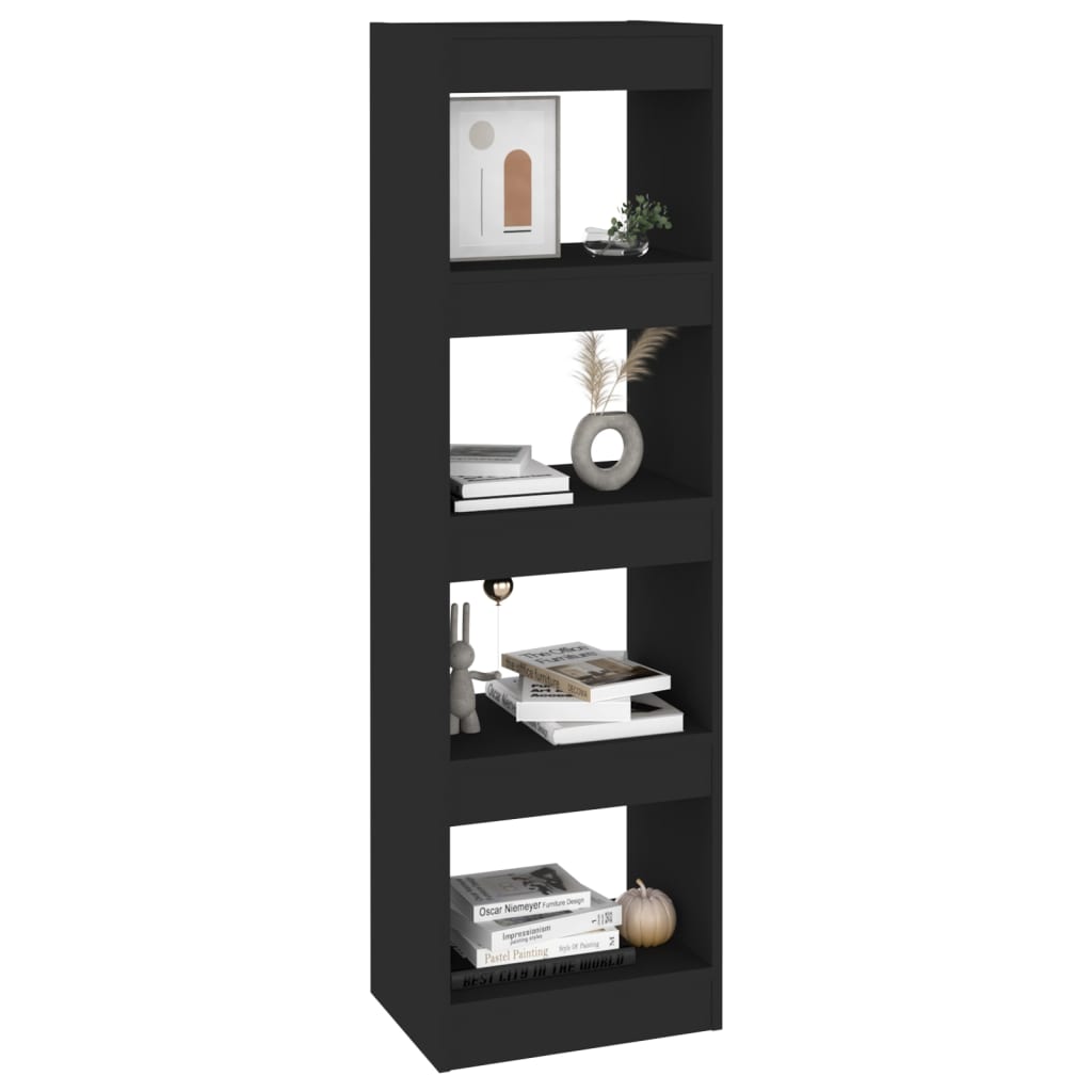 vidaXL Bücherregal/Raumteiler Schwarz 40x30x135 cm
