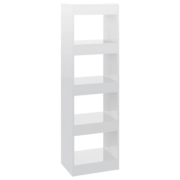 vidaXL Bücherregal/Raumteiler Hochglanz-Weiß 40x30x135 cm