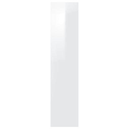 vidaXL Bücherregal/Raumteiler Hochglanz-Weiß 40x30x135 cm