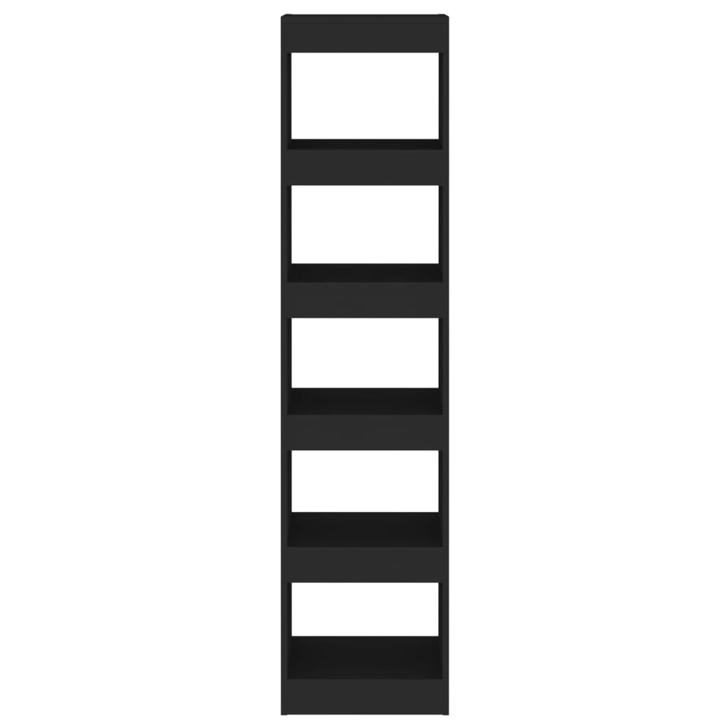 vidaXL Bücherregal/Raumteiler Schwarz 40x30x166 cm