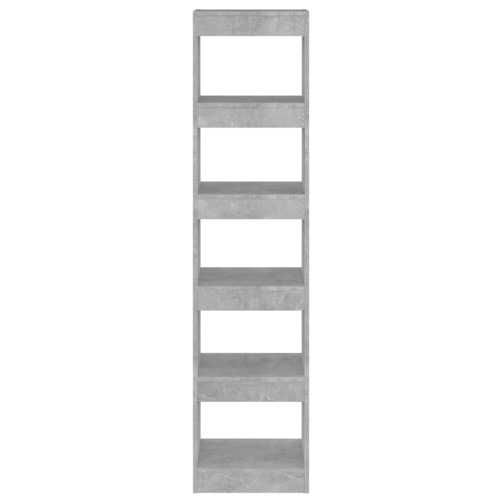 vidaXL Bücherregal/Raumteiler Betongrau 40x30x166 cm