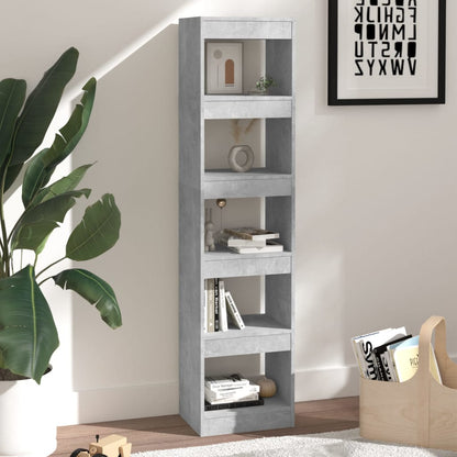 vidaXL Bücherregal/Raumteiler Betongrau 40x30x166 cm