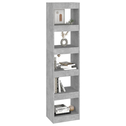 vidaXL Bücherregal/Raumteiler Betongrau 40x30x166 cm