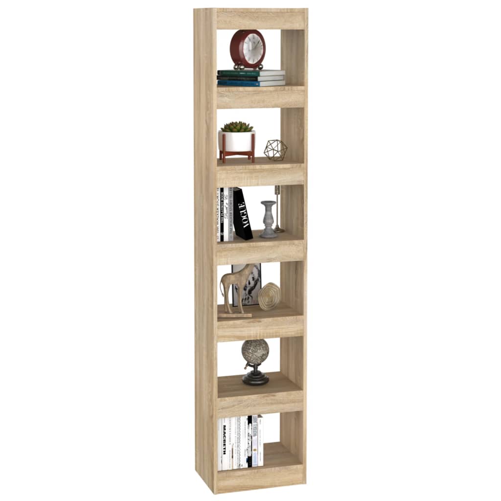 vidaXL Bücherregal/Raumteiler Sonoma-Eiche 40x30x198 cm