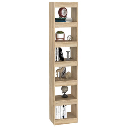 vidaXL Bücherregal/Raumteiler Sonoma-Eiche 40x30x198 cm