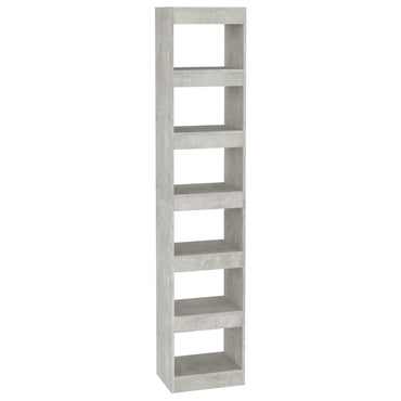 vidaXL Bücherregal/Raumteiler Betongrau 40x30x198 cm