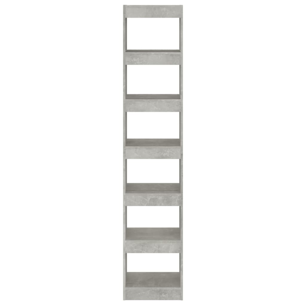 vidaXL Bücherregal/Raumteiler Betongrau 40x30x198 cm