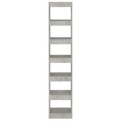 vidaXL Bücherregal/Raumteiler Betongrau 40x30x198 cm