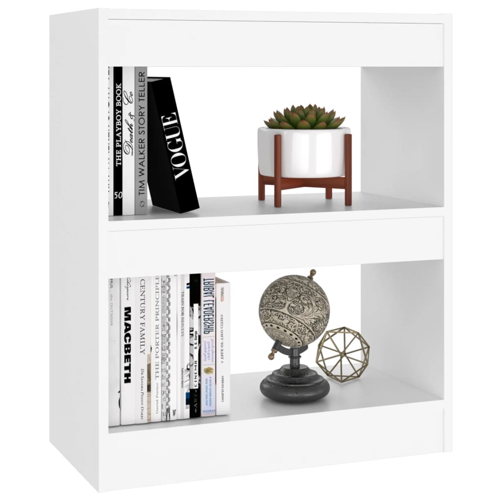 vidaXL Bücherregal/Raumteiler Weiß 60x30x72 cm