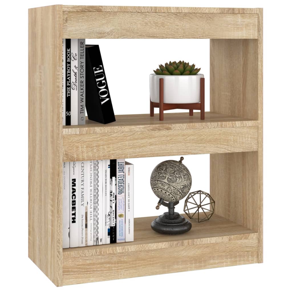 vidaXL Bücherregal/Raumteiler Sonoma-Eiche 60x30x72 cm