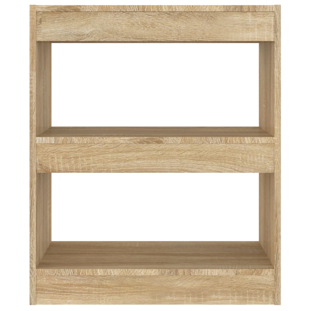 vidaXL Bücherregal/Raumteiler Sonoma-Eiche 60x30x72 cm
