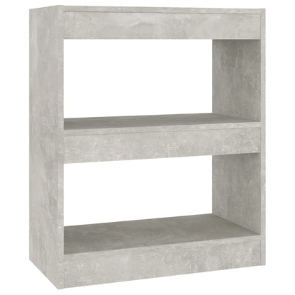 vidaXL Bücherregal/Raumteiler Betongrau 60x30x72 cm