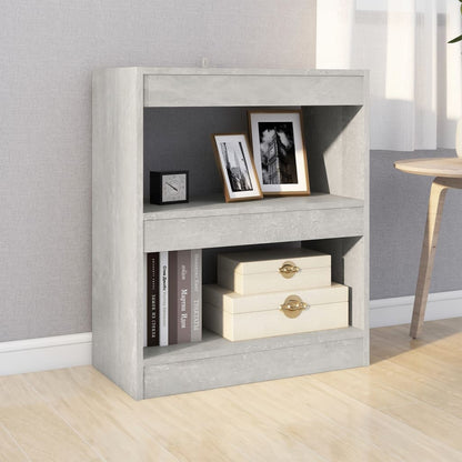 vidaXL Bücherregal/Raumteiler Betongrau 60x30x72 cm