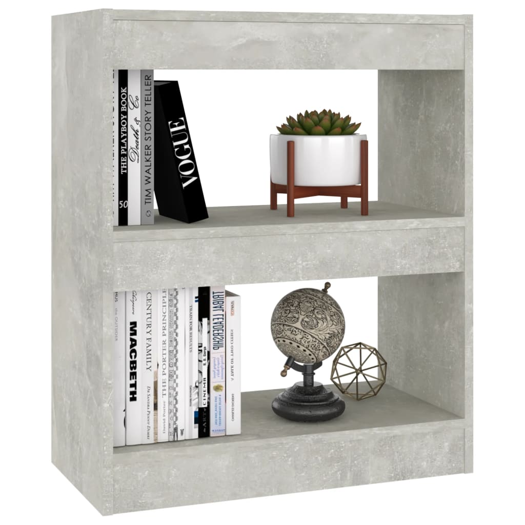 vidaXL Bücherregal/Raumteiler Betongrau 60x30x72 cm