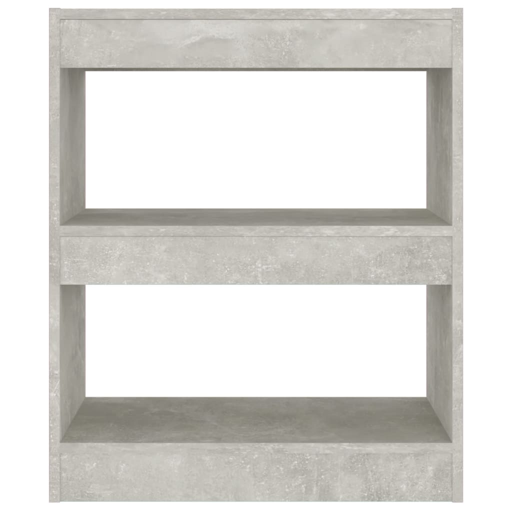 vidaXL Bücherregal/Raumteiler Betongrau 60x30x72 cm