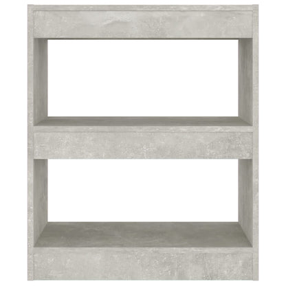 vidaXL Bücherregal/Raumteiler Betongrau 60x30x72 cm