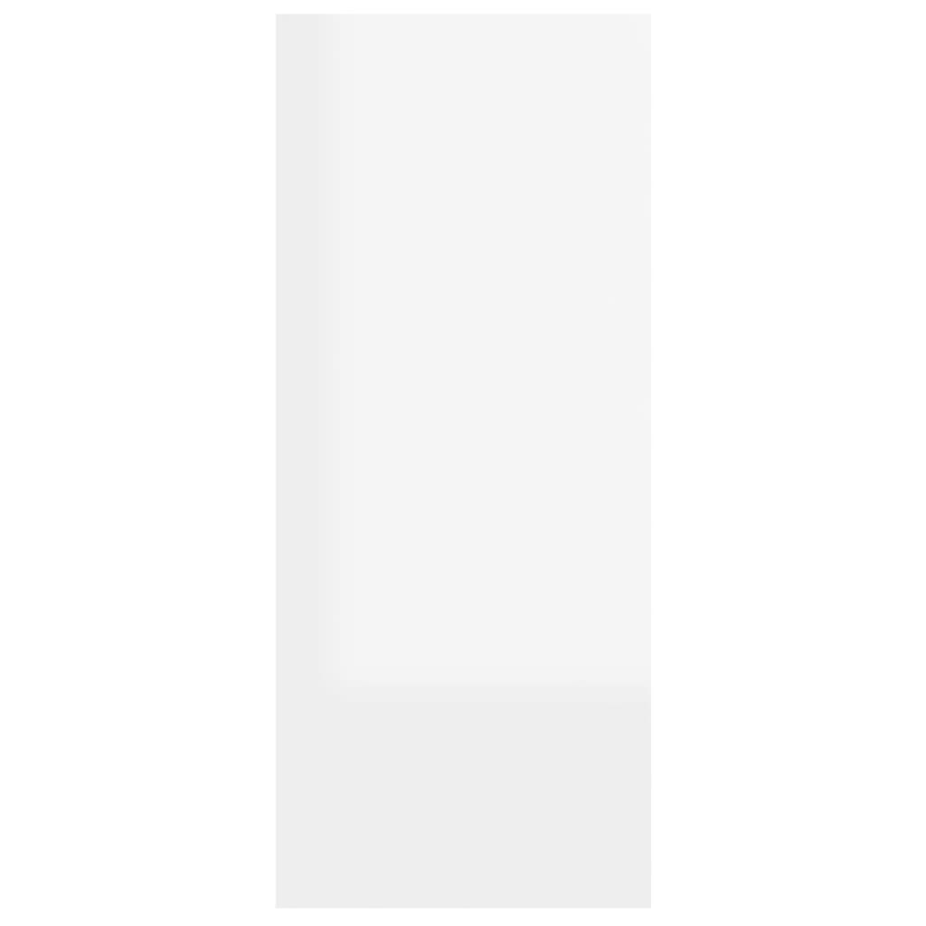 vidaXL Bücherregal/Raumteiler Hochglanz-Weiß 60x30x72 cm