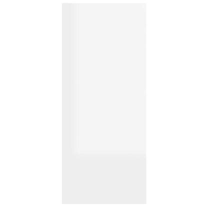 vidaXL Bücherregal/Raumteiler Hochglanz-Weiß 60x30x72 cm