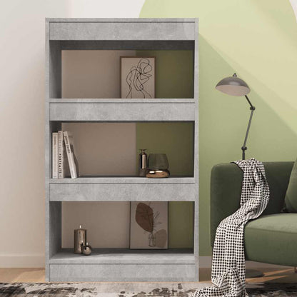 vidaXL Bibliothèque/Séparateur de pièce Gris béton 60x30x103 cm Bois d'ingénierie