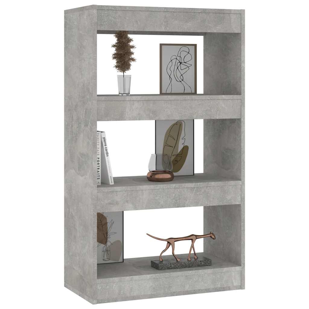 vidaXL Bibliothèque/Séparateur de pièce Gris béton 60x30x103 cm Bois d'ingénierie