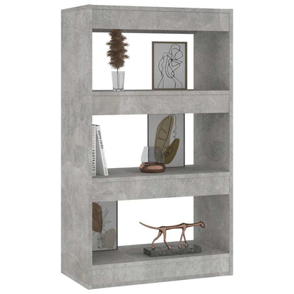vidaXL Bibliothèque/Séparateur de pièce Gris béton 60x30x103 cm Bois d'ingénierie