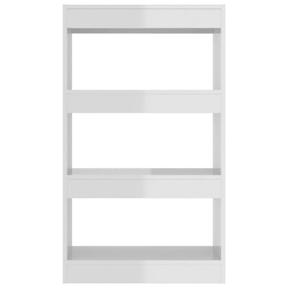 vidaXL Bücherregal/Raumteiler Hochglanz-Weiß 60x30x103cm Holzwerkstoff